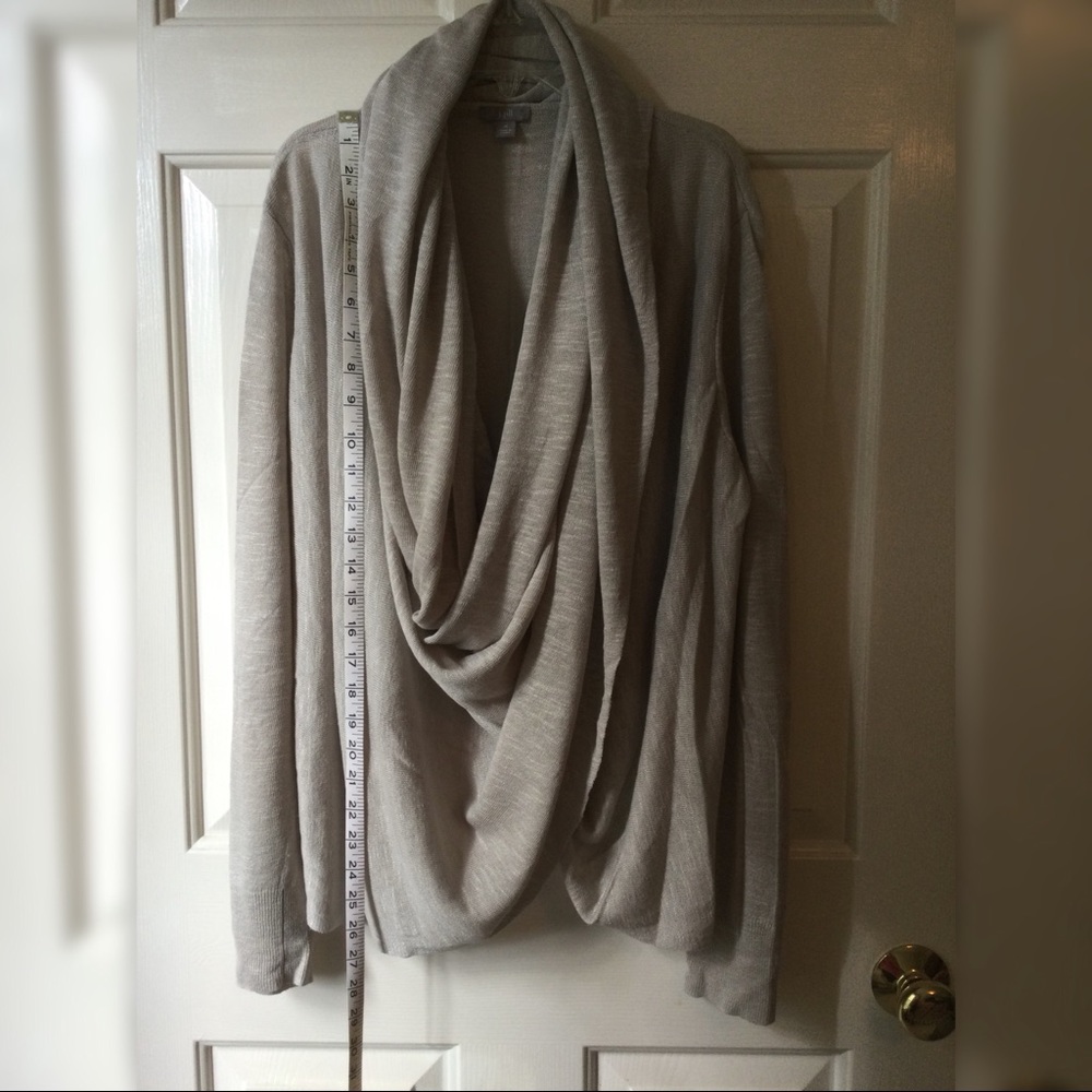 J Jill draped cardigan sweater, size medium, light tan